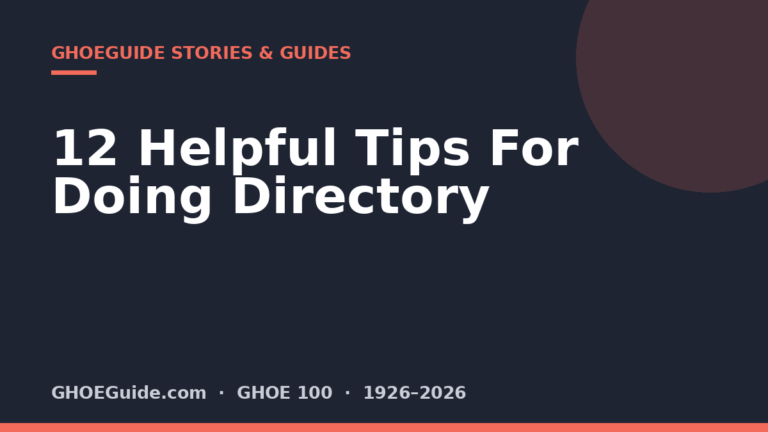 12 Helpful Tips For Doing Directory — 100 Years of Aggie Stories