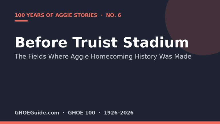 Before Truist Stadium — 100 Years of Aggie Stories